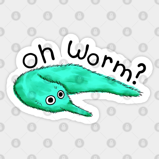 worm Sticker by Sketchyleigh